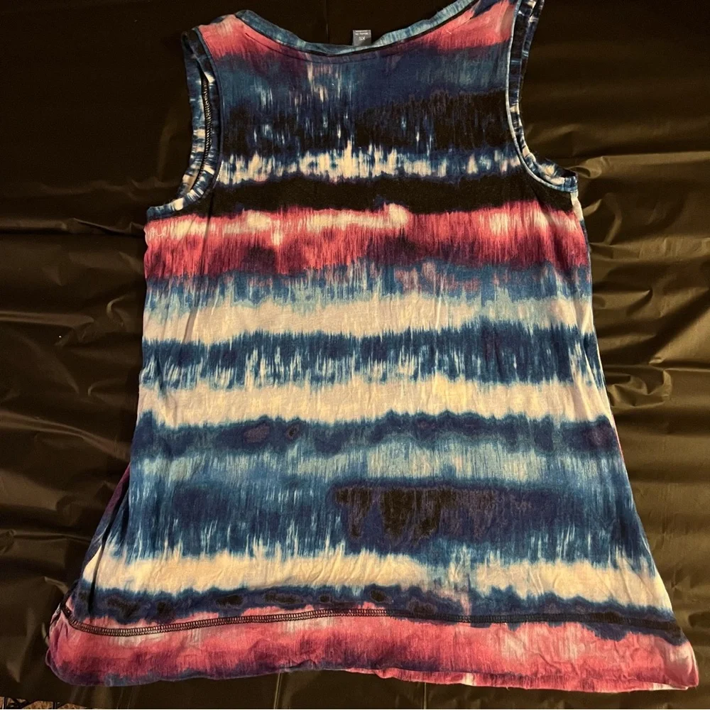Simply Vera by Vera Wang- Sleeveless Tie Dye tank top/ Rayon- XS - Picture 2 of 4
